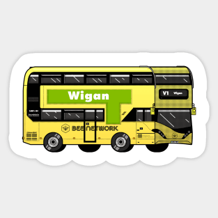 Wigan Transport for Greater Manchester (TfGM) Bee Network yellow bus Sticker